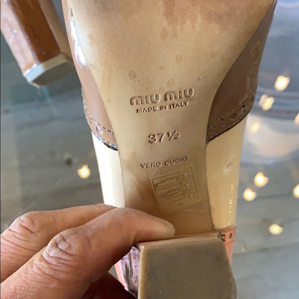 Oxford Heels in Patent Leather by Miu Miu sz 37.5 - Picture 8 of 8